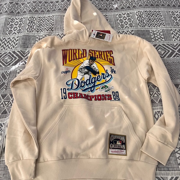 NWT Mitchell & Ness Men's Large Los Angeles Dodgers Hoodie 1988 World Series
